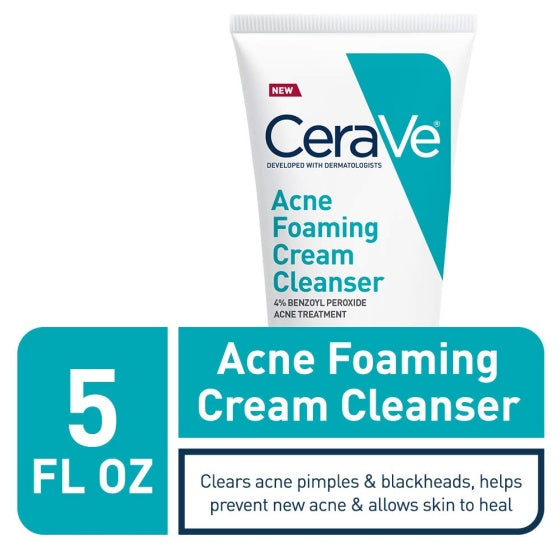 Cerave Acne Foaming Cream Cleanser White